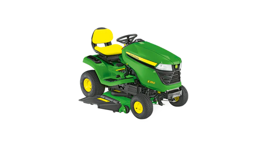 John Deere X350 Benzin-Aufsitzmäher mit Seitenauswurf, 107 cm